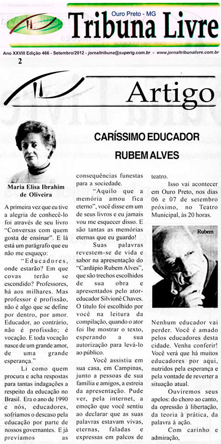 Artigo Tribuna Livre